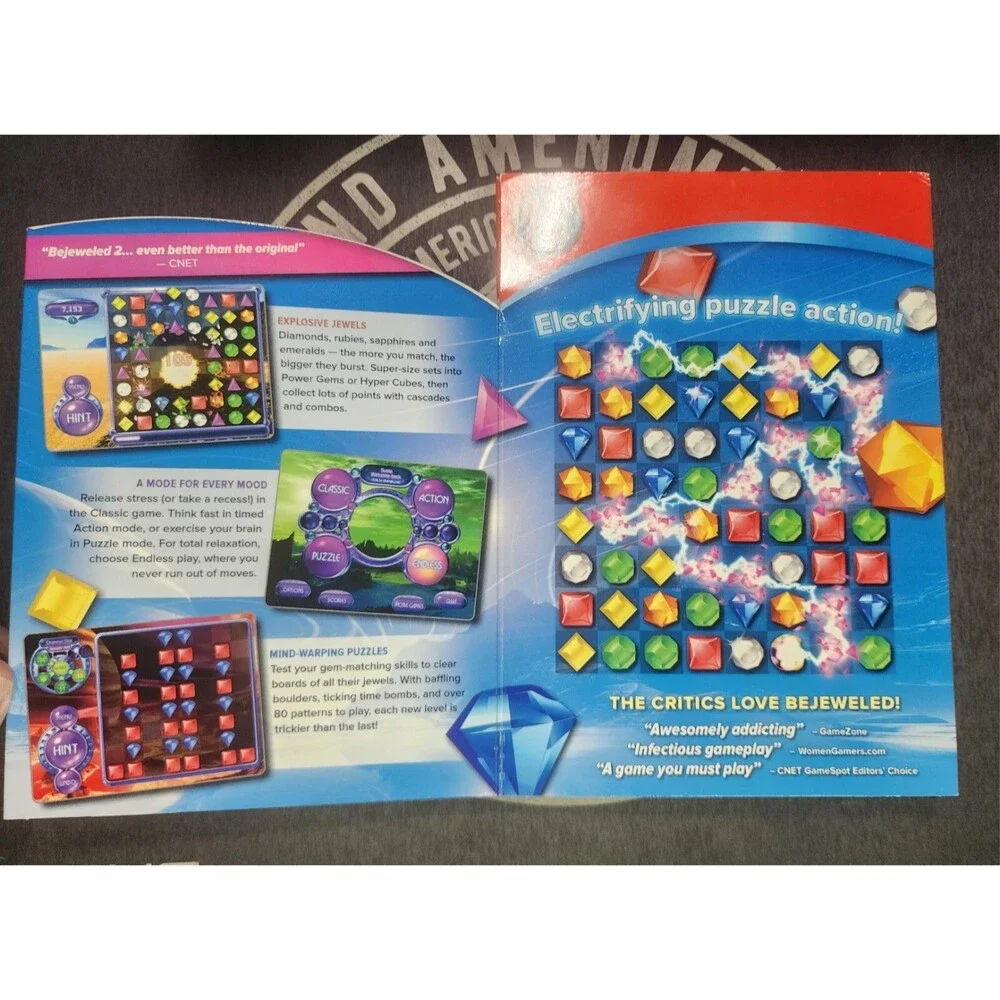 Bejeweled 2 With Peggle PC Game (Windows/Mac, 2009) New In Slip Cover
